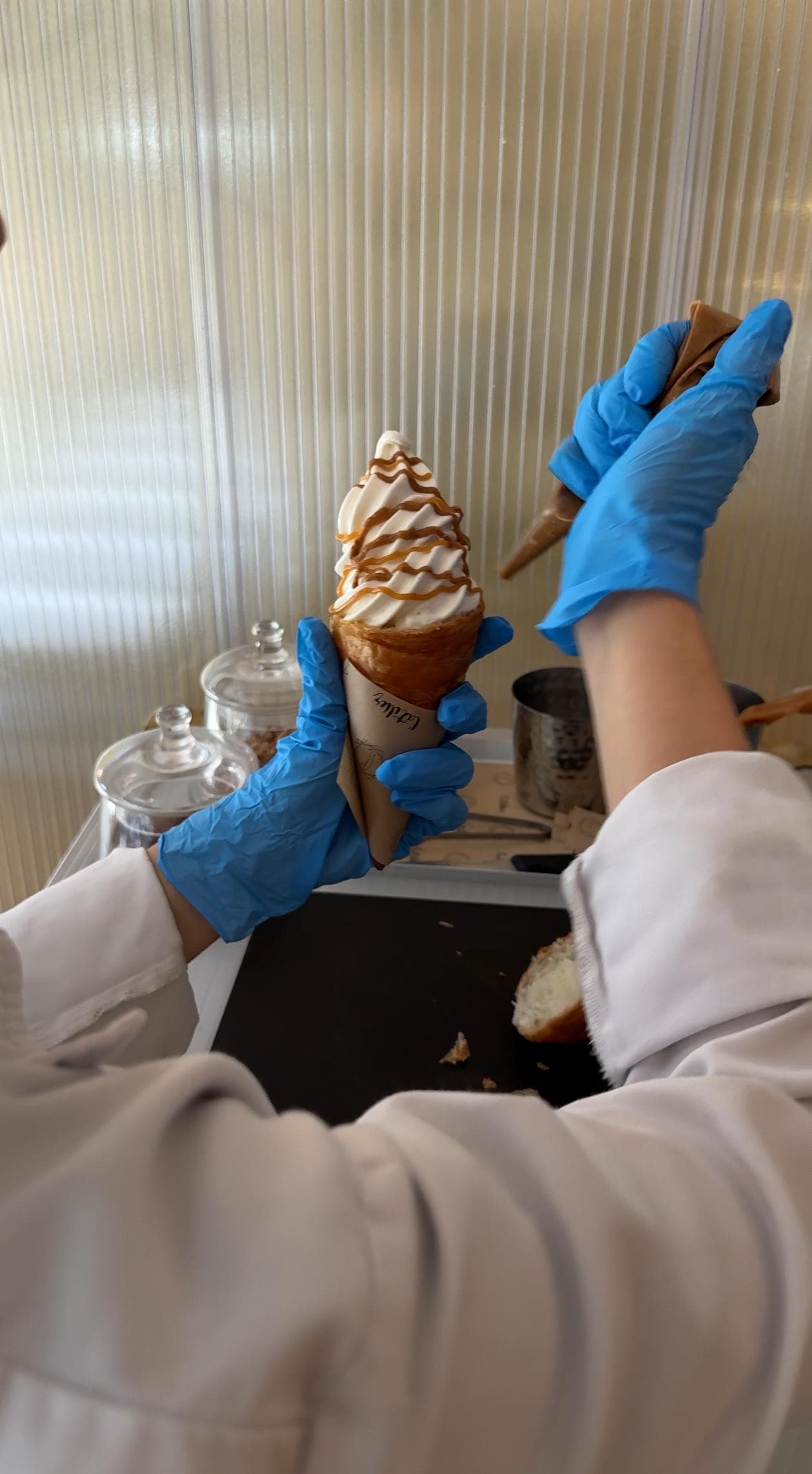 croissant ice cream at L’Atelier