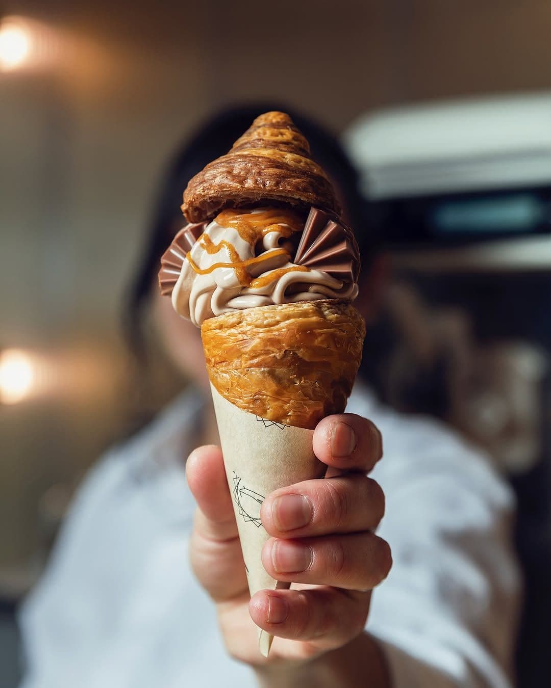L’Atelier – Croissant Ice Cream Cone Delight
